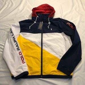 Polo Ralph Lauren Chariots Fire Colorblock Jacket - Red, Navy, Yellow, White